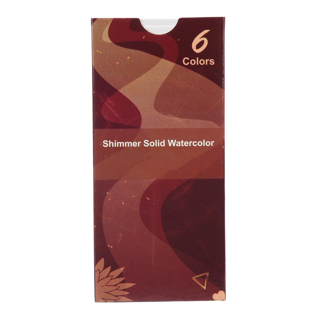 Watercolor Paints, Pure Color Pigments with Good Transparency and Bright Colors, 6 Colors Box for Beginners, Painting Lovers and Artists