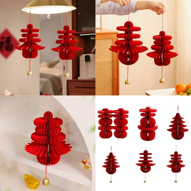 Traditional Double Happiness Wall Accessory Spring Festival Celebration Handmade Paper Craft For Indoor Outdoors