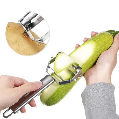 4in1 Vegetable Peeler Stainless Steel Melon Planer Multifunction Double-Head Peeler Fruit And Vegetable Peeler Kitchen Gadgets