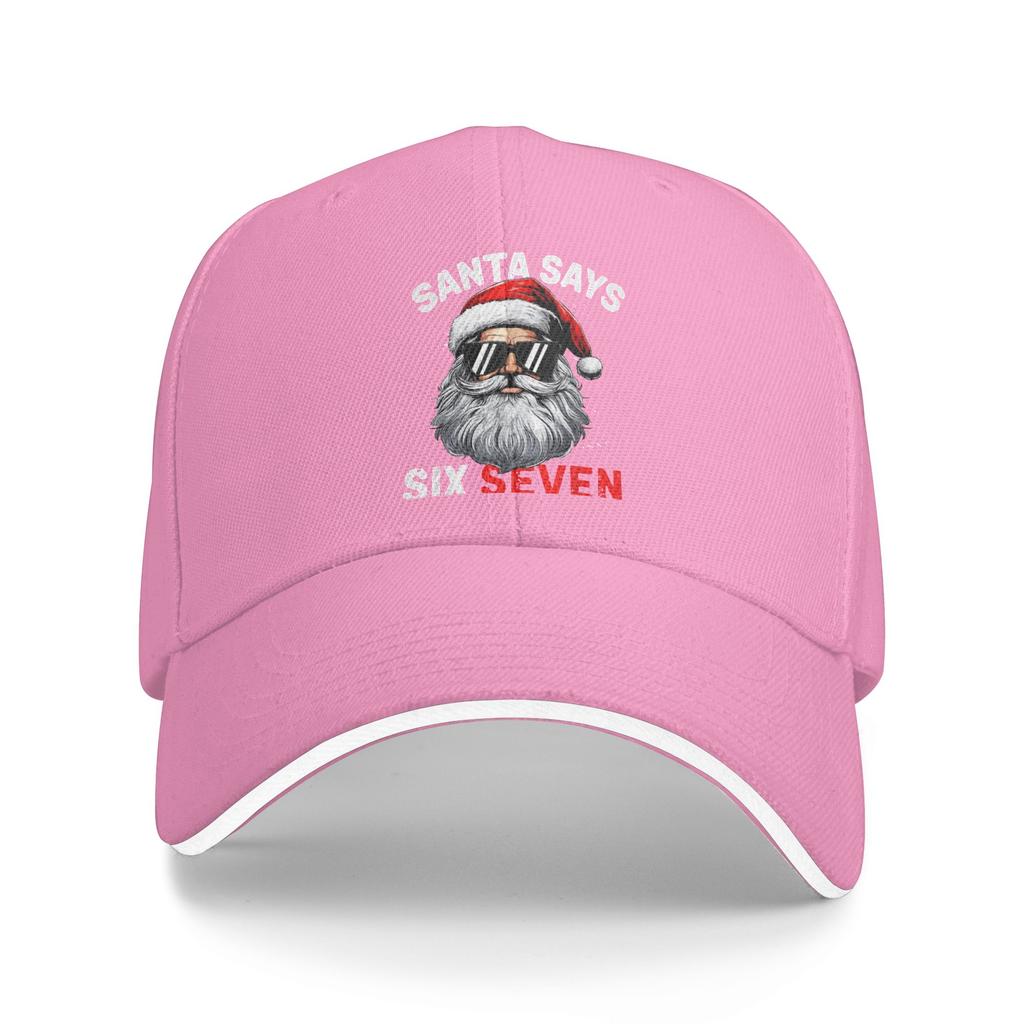 Santa Says Six Seven 6 7 Gen Z Alpha Meme Slang Christmas Sun Baseball Cap Summer Casual Hip Hop Hats For Unisex Baseball Caps
