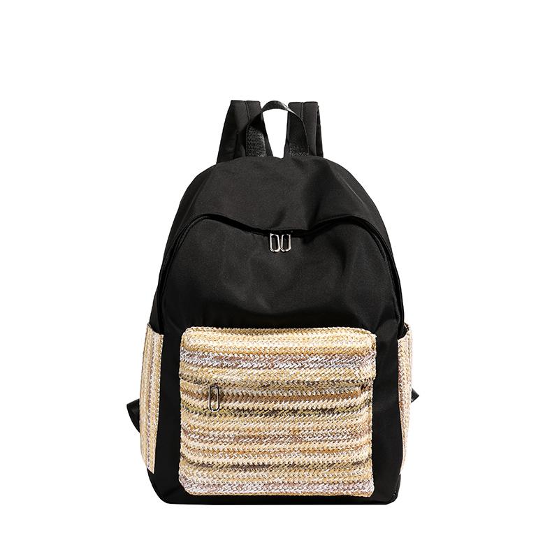 

Color Block Women s Backpack Student Schoolbag Outdoor Travel Backpack чорний