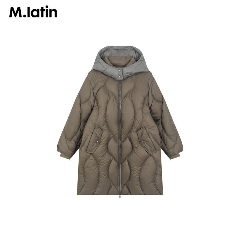 M.Latin Boys' Long Cable Knit Down Jacket