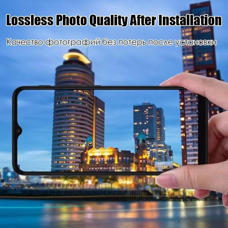 For OnePlus 12 5G Camera Lens Protector WANLONFENG HD Full Black Silk Printed Lens Film
