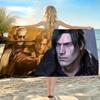 R-ResidentS E-EvilS Leon Kennedy KPK Towel Beach Bath Quick-Drying Lightweight Portable Sauna Camping Swim Pool Travel