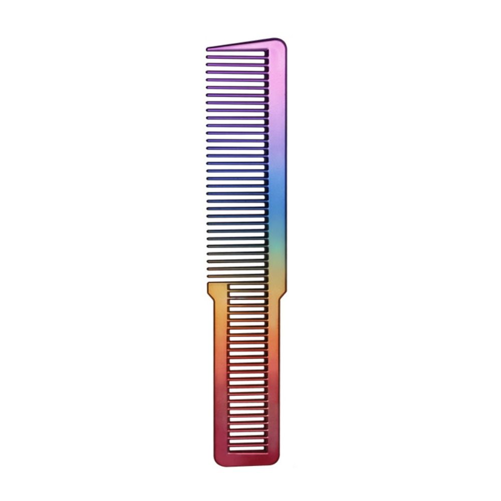 Professional Colorful Rainbow Comb Anti Static Hair Cutting Comb Haircut Hairdressing Comb Men