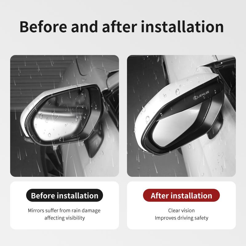 Car Mirror Pastetype Rain Eyebrow Cover Auto Accessoriess For Lexus CT ES GS NX IS250 CT200h IS300h ES300h RX400h NX300h IS200
