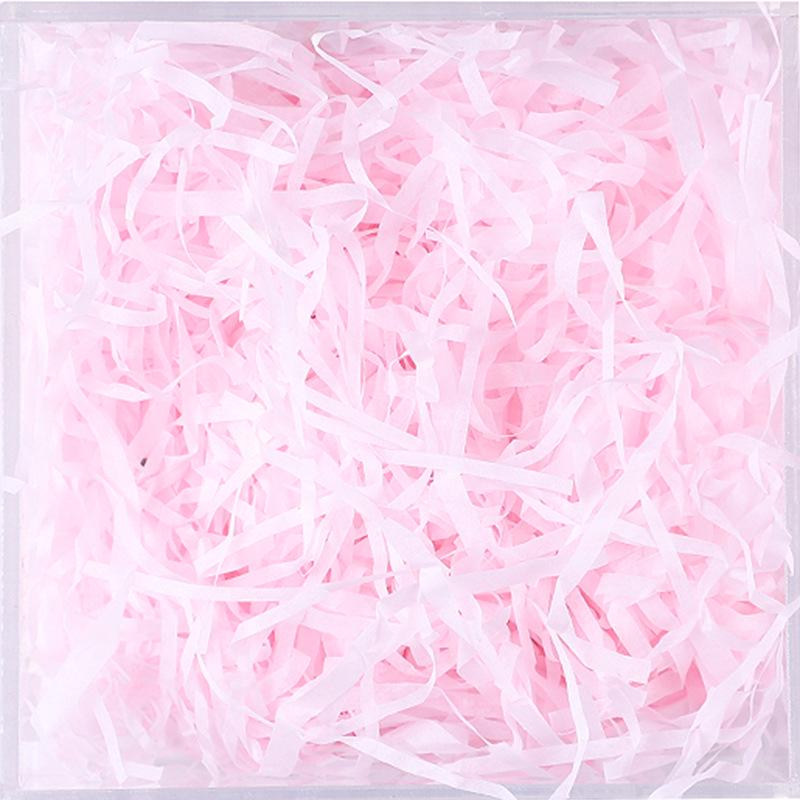 

Рафия Конфетная коробка: 100 г Наполнитель из измельченной бумаги для креативных украшений на день рождения и свадьбу 100 Grams per Pack светло-розовый