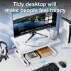Oatsbasf Computer Monitor Stand Laptop TV Holder Monitor Shelf 360° Rotation Computer Desk Height Adjustment 50LB Load Bearing