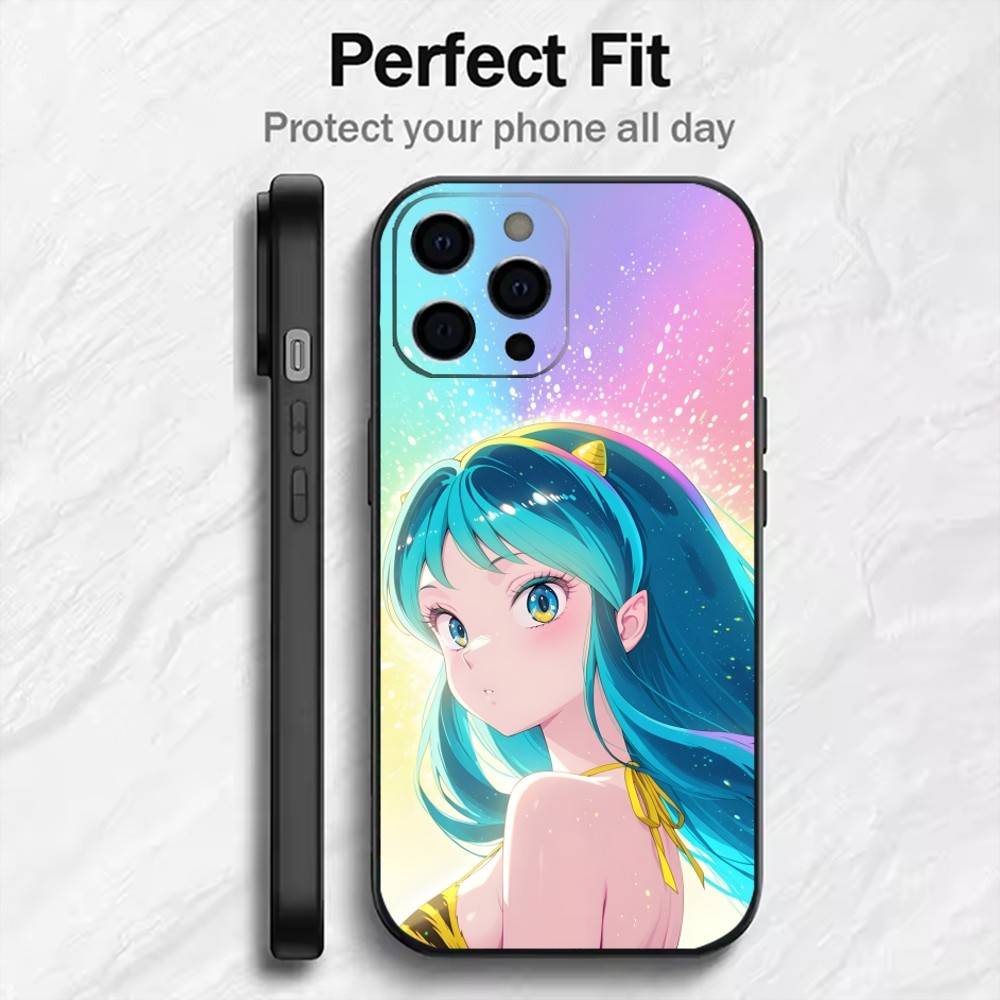 

LUM Classic Anime U-Urusei Y-Yatsura Phone Case For iPhone17,16,15,14,13,12 Plus,Max Soft Silicone Black Cover iPhone16pro