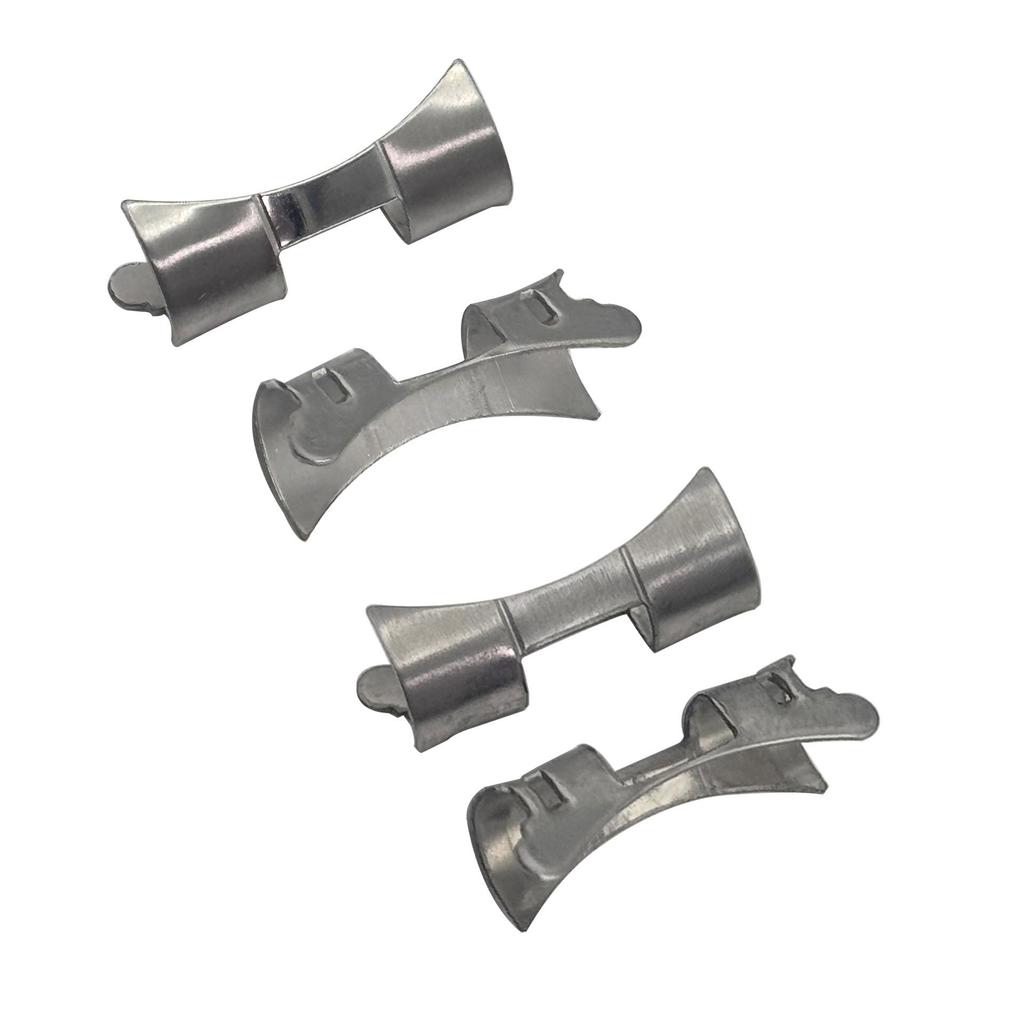 Stainless Steel Curved Lug Cover Strap Adapter, Three-Bead Design, 20mm & 22mm Watch Repair Parts