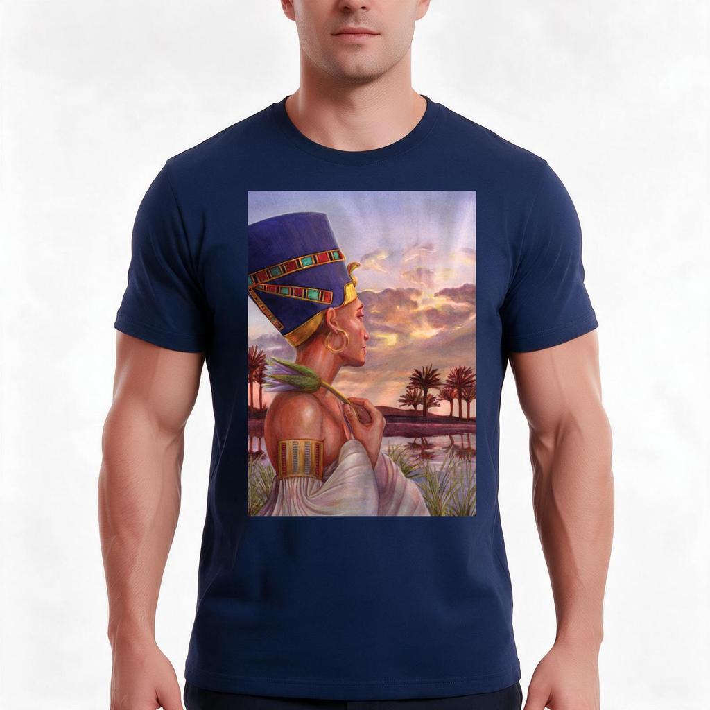Nefertiti TShirt Summer Casual Cotton Tee Oversized Streetwear Tops Vintage Graphic Print Loose Fit Short Sleeve