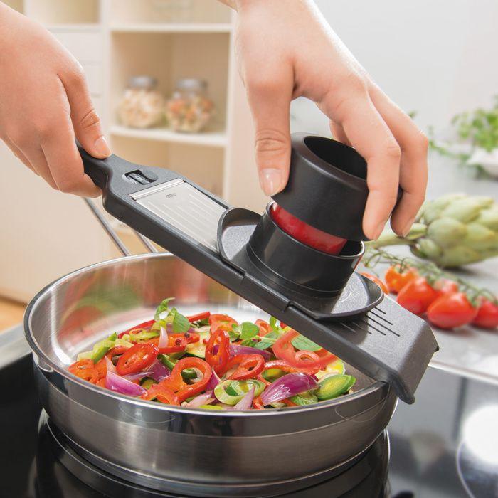 Mandoline - gefu - violi - réglable - lame interchangeable - noir