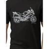 T-shirt Grafica da Uomo W FJR1300 per Moto | Casual Girocollo, Design Line Art, Vestibilità Tutto l'Anno S-3XL, Perfetta per Appassionati di Moto &