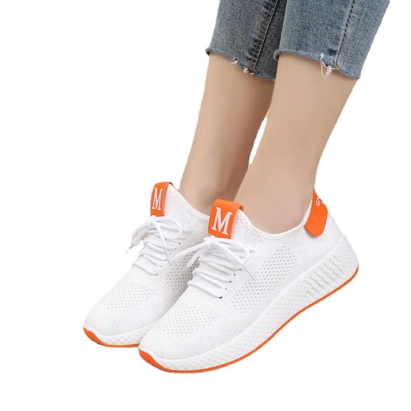Fly Woven Mesh Breathable Sneaker Women's New Casual Shoes Fashion Coconut Trendy Shoes