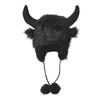 Cappello Invernale Peluche Corna di Toro, Morbido Cappello da Trapper con Copertura per le Orecchie e Laccetti per il Mentone per Uso Esterno, Foto e Viaggi