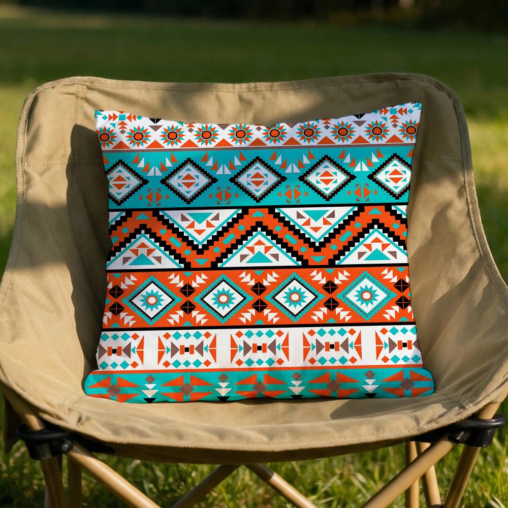 Fashion Bohemia Painting Cushion Cover Soft Reversible  Durable Pillow Cover  MultiScene Use for Home  Car Daily Comfort