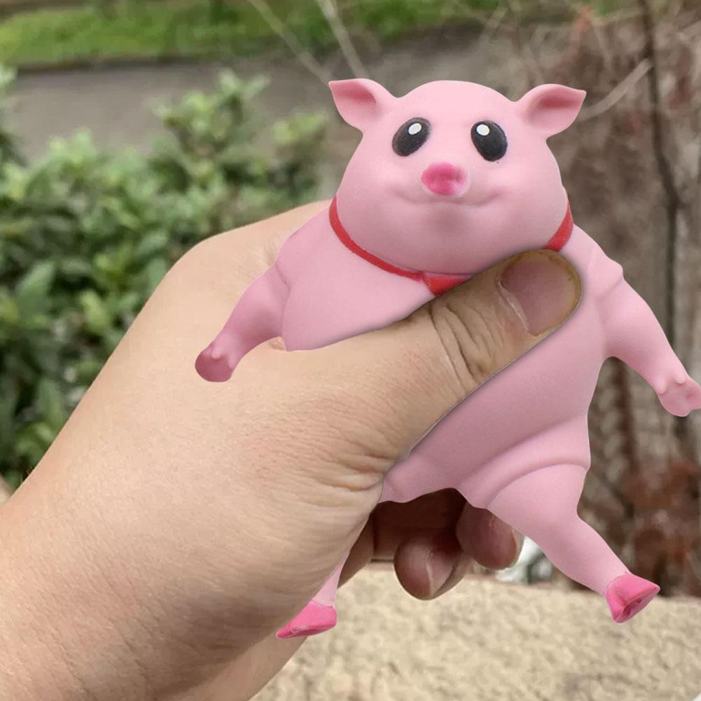 Creative New Pink Pig Stress Relief Toy Decompression Toy Cute Pet Squeezing Animal Little Pig Doll Pinch Fidget Pet Toy for Kid