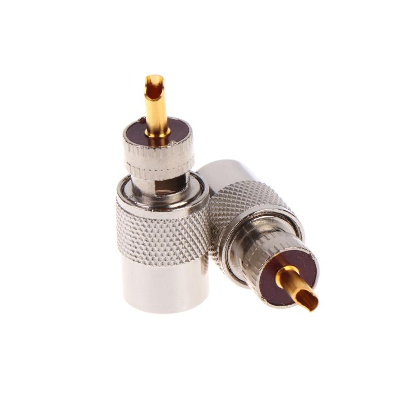 Nickel Plated Brass PL259 Connector Plug With Reducer Ensures Reliable Connections With RG8X RG213 Cables
