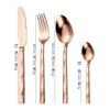 410 Stainless Steel Diamond Handle 5-Piece Tableware Set: Knife, Fork, Spoon for Steak/Western Food in Gift Box