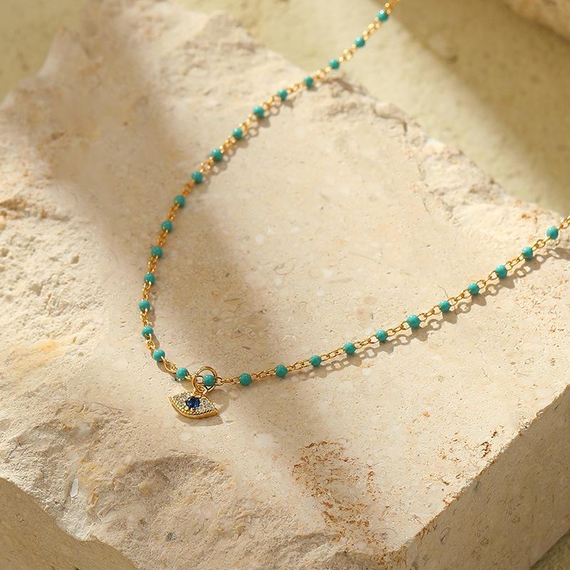 

Ожерелье из бисера «Глаз дьявола» из серебра 925 пробы Banyan Tree — модный женский дизайн с эпоксидной смолой NS2765 золотой