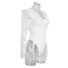 Slimming Lace V-Neck Backless Long Sleeve See-Through Lingerie Bodysuit