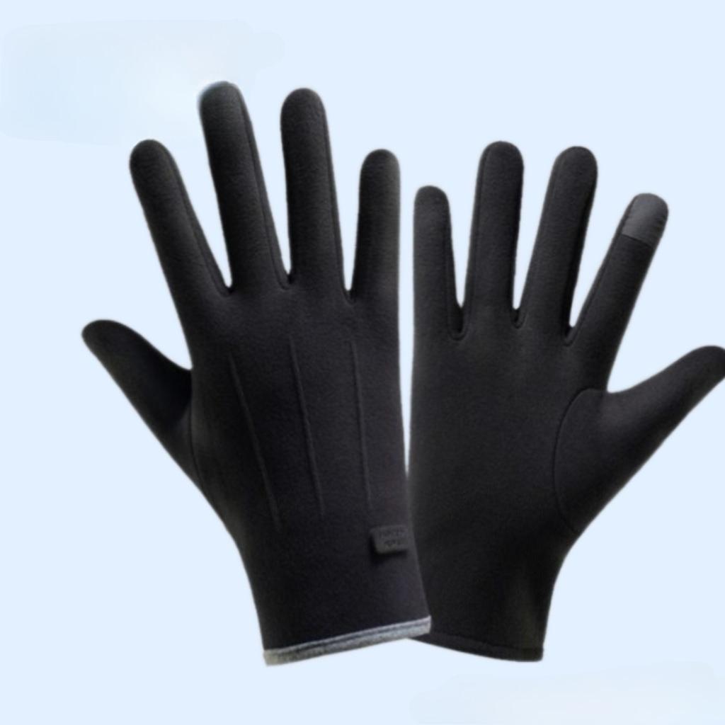 

1 Pair Vintage Windproof Touch Screen Gloves Thick Wear-resistant Cycling Gloves Winter Full Finger Warmer Glove Cycling Sports All yards