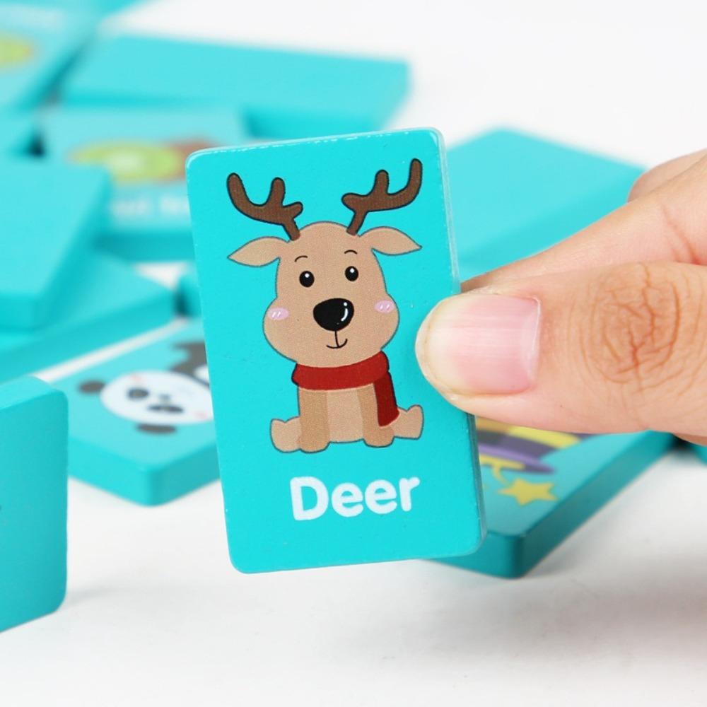 Fruit Animal Memory Solitaire Matching Mahjong Game Early Educational Puzzles Toy Kid Blocks