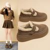 Platform Snow Boots Women's Winter Velvet Merad Loafer Cotton Shoes 2025 New One-pedal Versatile Birkenstocks