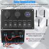 24V 12V comutator panou 6 butoane USB încărcătoare auto lumină comutator camion adaptor de alimentare accesorii pentru barca Marine remorcă RV rulotă