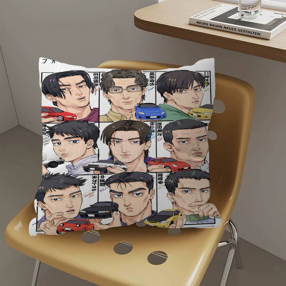 Anime Initial D Pillow Cushion Cover Pillowcase Living Room Sofa Home Decor Customized