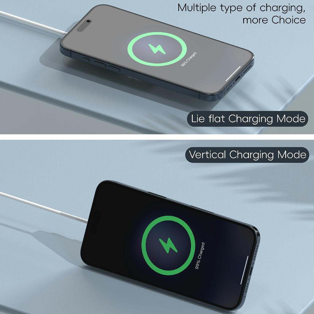 6 in 1 Magnetic Wireless Charger with Stand 15W Max Fast Charging Magnetic Stand