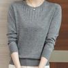 Warme Strickpullover-Oberteile für Damen im Frühling und Herbst im westlichen Stil, Mutterkleidung, langärmelig, lockerer, großer, dünner Pullover