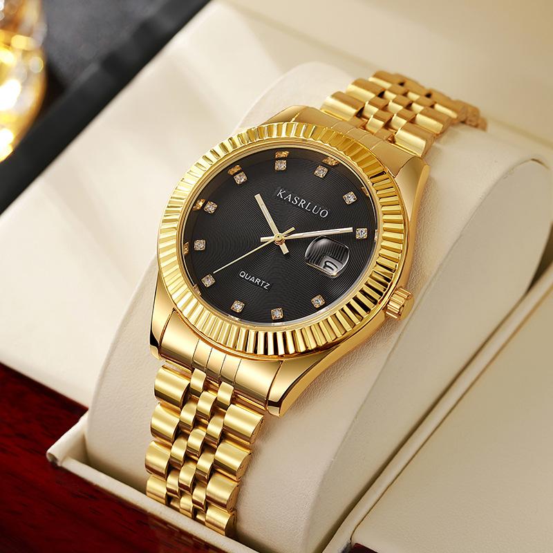 Casaro Watch Men'S Watch Waterproof Men'S Watch Calendar Steel Strap Watch Quartz Watch