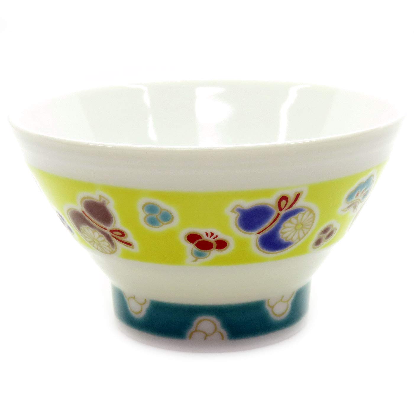 

Waza no Kura Kutani ware Sendan rice bowl Rokugyo Pottery Stylish Japanese tableware 60th birthday gift Present (no illness)