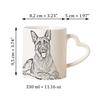 German Shepherd Dog, Alsatian Wolf Dog - cup with a dog, adorable cup with a heart-shaped handle, universal gift from the Art-Dog brand