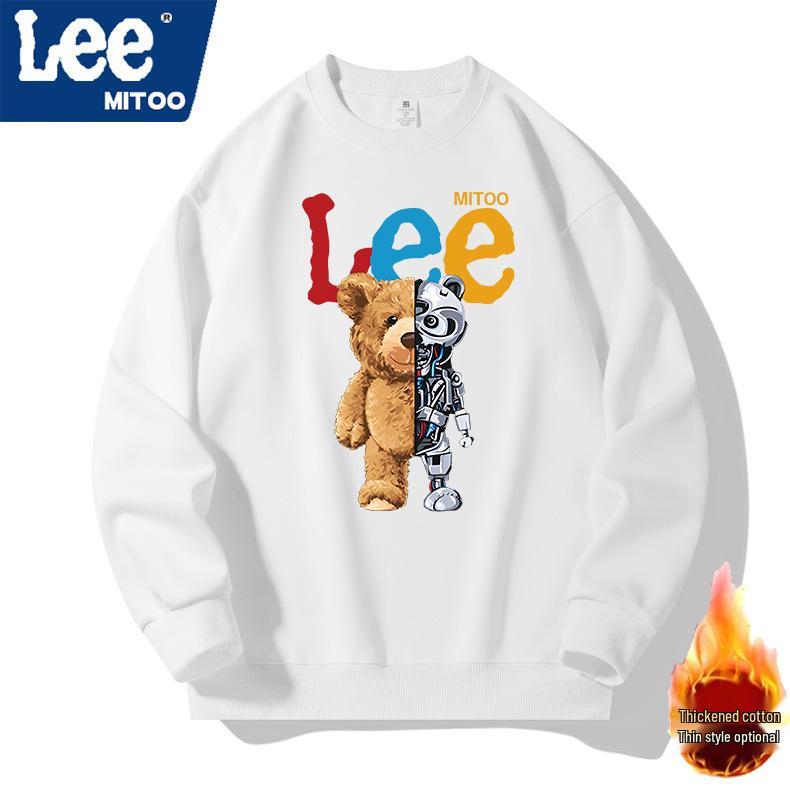 Lee & Mitoo Co-Branded Unisex Light Luxury Fleece-Lined Casual Sweatshirt, Autumn/Winter 2025 Collection