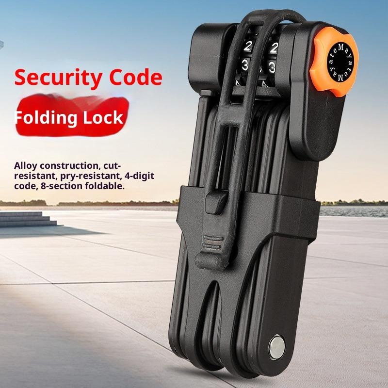 Bicycle Combination Lock Anti-theft Lock Mountain Bike Electric Vehicle Portable Folding Lock Portable Joint Bicycle Folding Lock