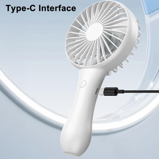Bærbar Håndholdt Vifte Personlig Minivifte med 6 Hastighetsvind 1200mAh Oppladbart Batteri Elektrisk Vifte for Reise Kontor