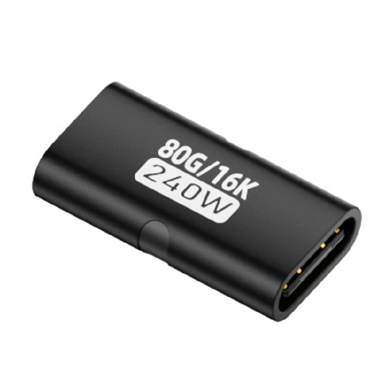 

Metal Builts USB4.0 Adapter Supporting 80Gbps Speed Connectivity 240W Power Output USB C Coupler for Durability Usage чорний