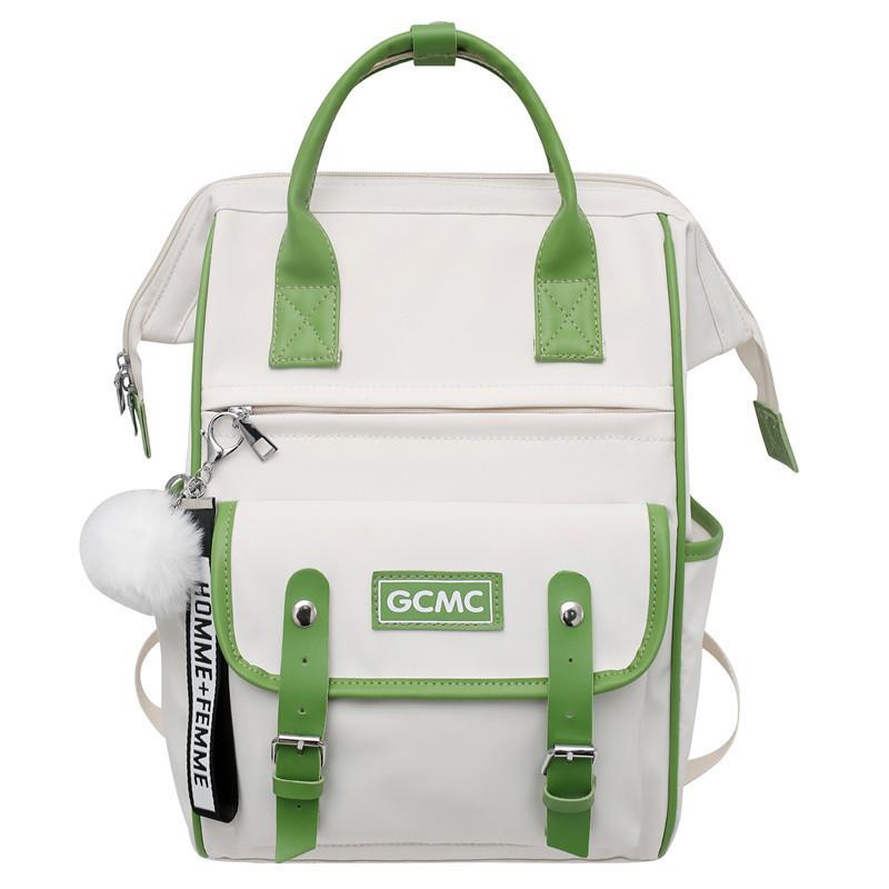 Large Capacity High Fashion Nylon Backpack For Girls With Computer Insert Pocket