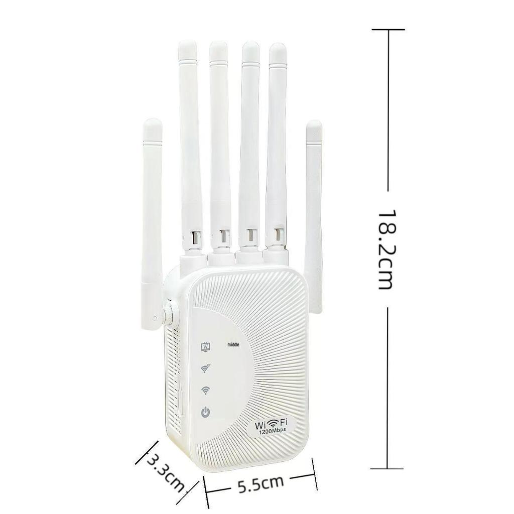 Dualband 1200M Drahtloser WiFi-Signalverstärker & Hochleistungs-Router (2,4 & 5,8G)