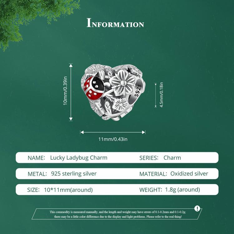 WOSTU 925 Sterlingsølv Lucky Firkløver Ladybug Charms Bee Beads Passer originalt armbånd DIY