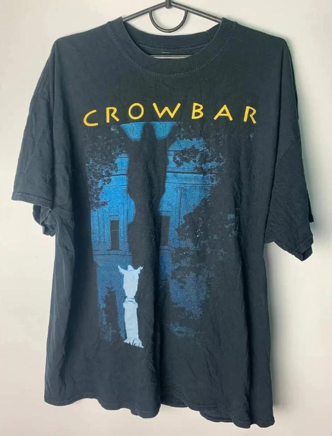 T-shirt a maniche corte stile Vtg Crowbar rock tour ristampa taglia S-5XL