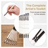 7PCS Flat Brush Tips Flat Tip Painting Brushes Watercolor Drawing Pens Art Class Practice