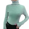 Damen Pullover Rollkragen Langarm Einfarbig Unterteile Hohe Elastizität Normale Passform Strickoberteile Strickwaren