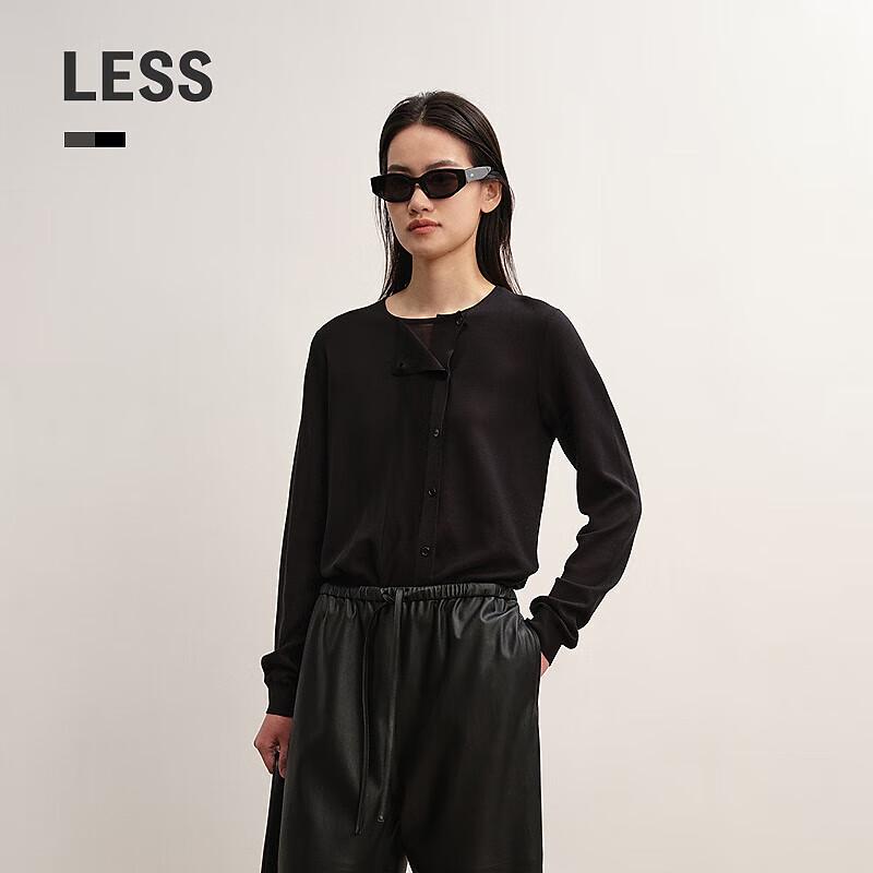 LESS 2025 Fall Round Neck Pullover Knit Sweater