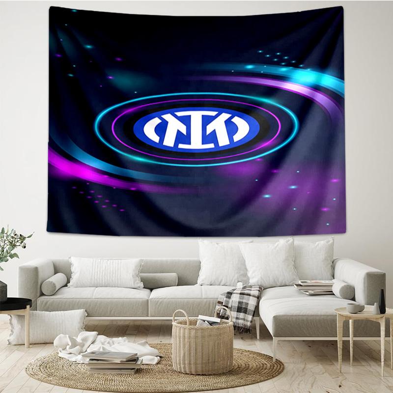 1PC Mi-lan FC Emblem Printed Tapestry Room Decoration Wall Hanging for Living Room Bedroom, dormitory, Birthday and Christmas gifts