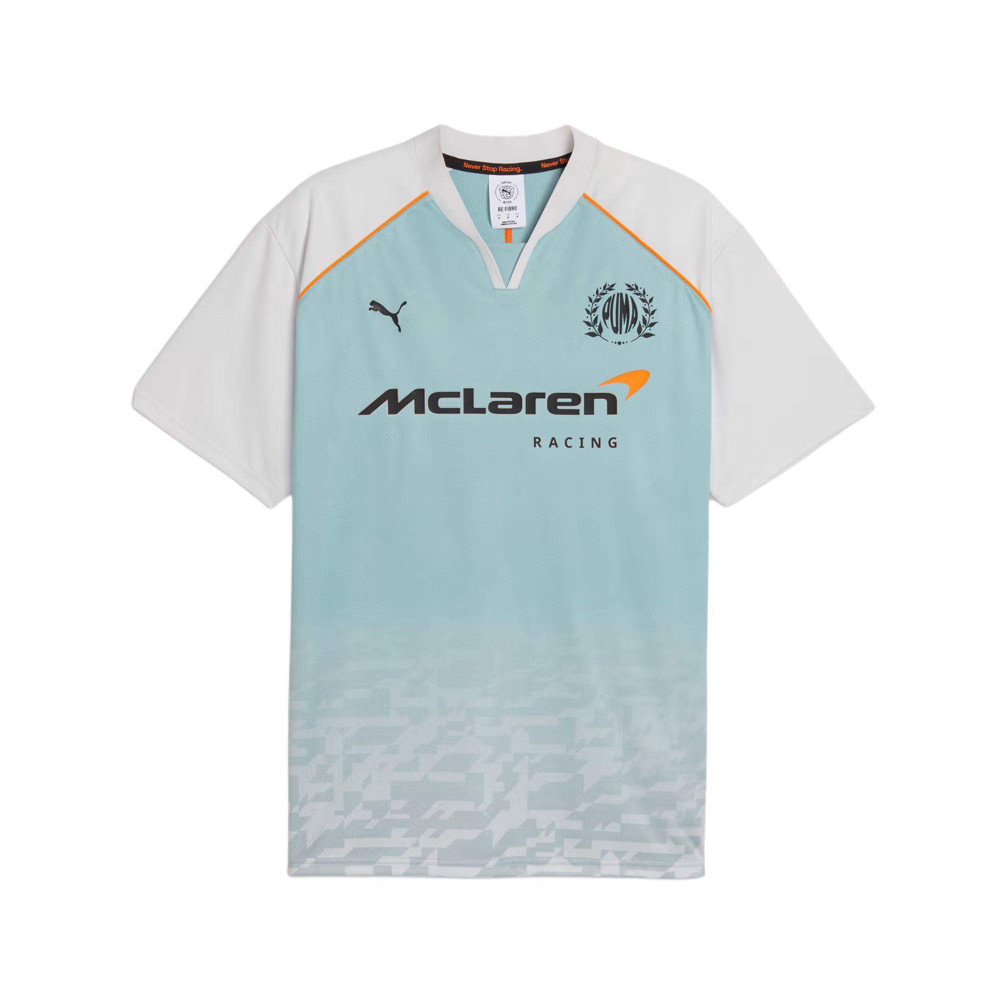 

Puma X McLaren Racing Loose V-Neck Pullover Short Sleeve T-Shirt Men tops 637509-05 M
