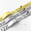 20mm Stainless Steel Watch Strap for Rolex Submariner Daytona Diving Buckle Bracelet Solid Metal Silver Gold Watchband Arc End