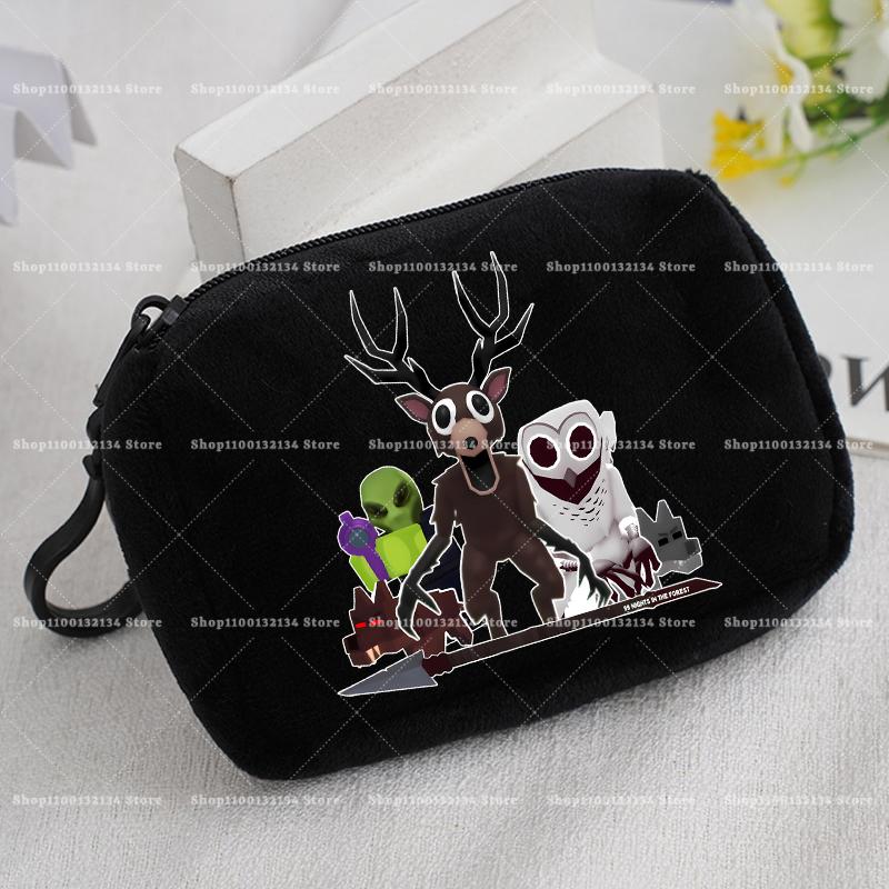 99 Nights In The Forests Soft Coin Purses Cartoon Print Mini Zipper Wallets Portable Key Change Pockets Storage Bags Boys Gift